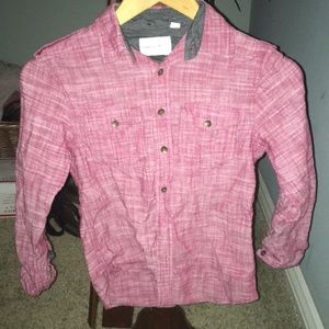 Burgundy button up